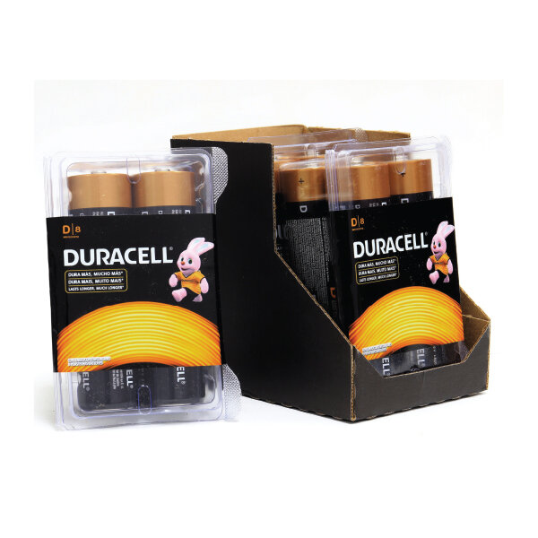 DURACELL 1.5V D-8 BATTERY 6X2X8CT