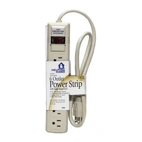 HELPING HAND 6 OUTLET POWER STRIP 1CT