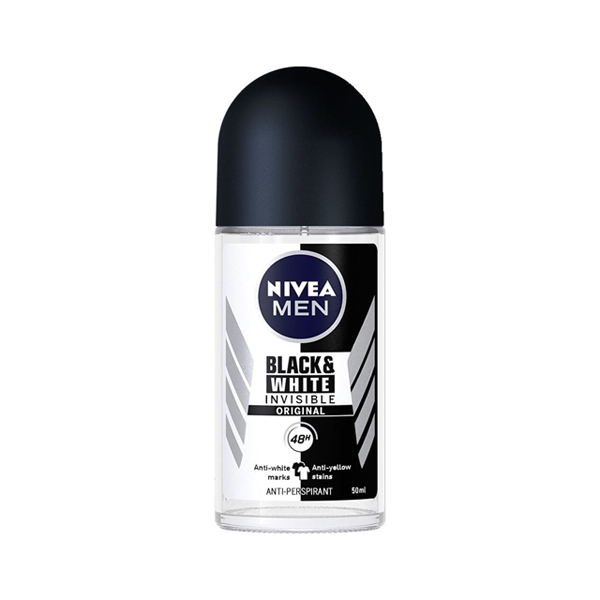 NIVEA MEN ROLL ON BLACK & WHITE INVISIBLE ORIGINAL 12X50ML