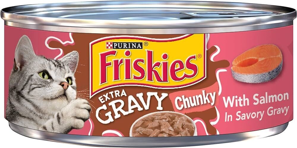 FRISKIES W/ SALMON IN SAVORY GRAVY CHUNKY 24X5.5OZ