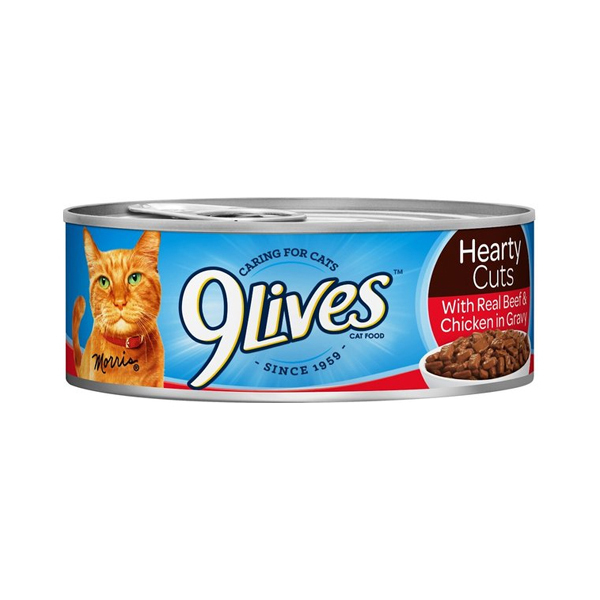 9LIVES CHUNKY BEEF & GRAVY 24X5OZ
