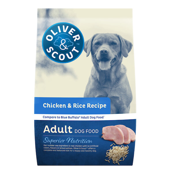 OLIVER &amp; SCOUT CHICKEN &amp; RICE FLAVOR ADULT DOG FOOD 16.5#