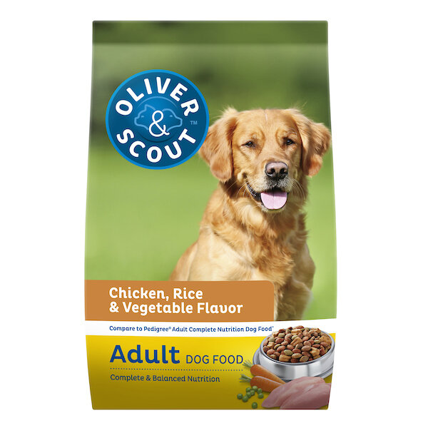 OLIVER &amp; SCOUT CHICKEN, RICE &amp; VEGETABLE FLAVOR  ADULT DOG FOOD 15#