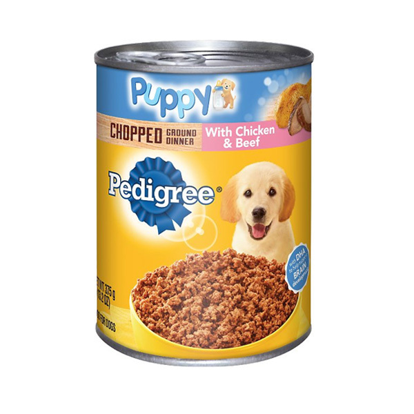 PEDIGREE PUPPY CHOPPED DINNER W/ CHICKEN & BEEF 12X13.2OZ