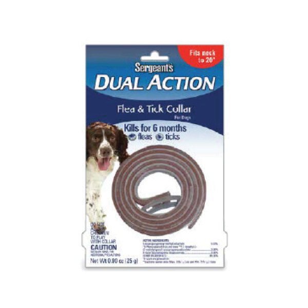 SERGEANT&#39;S DUAL-ACTION F&amp;T COLLAR II FOR DOG 6CT