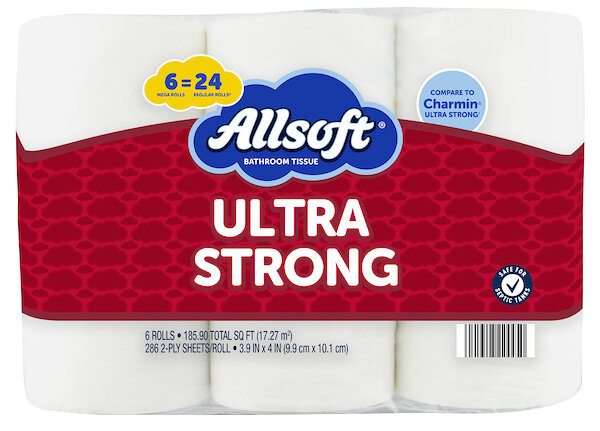 ALLSOFT ULTRA STRONG MEGA BATH TISSUE 8X6CT