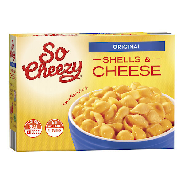 SO CHEEZY ORIGINAL SHELLS &amp; CHEESE 12X12OZ