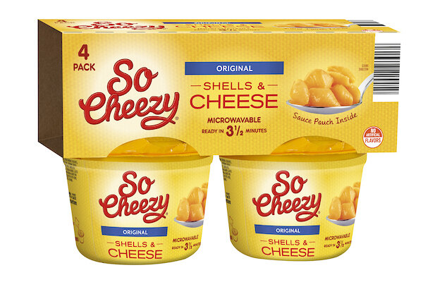 SO CHEEZY MICROWAVABLE SHELLS &amp; CHEESE 6X4X9.56OZ