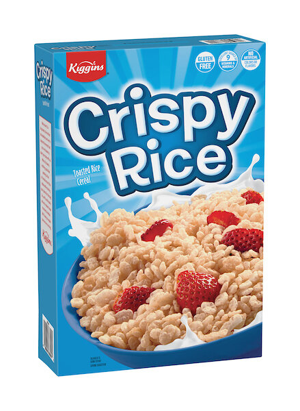 KIGGINS CRISPY RICE CEREAL 14X12OZ