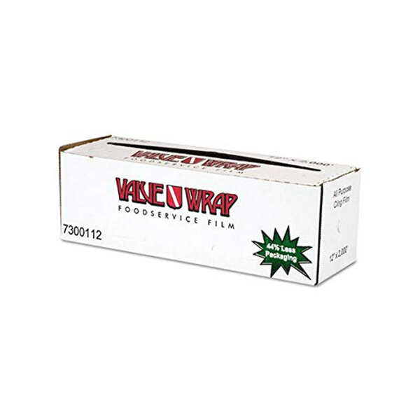 VALUE WRAP CLING FILM IN ECO-SAVER CUTTER BOX 12&quot;X2000FT