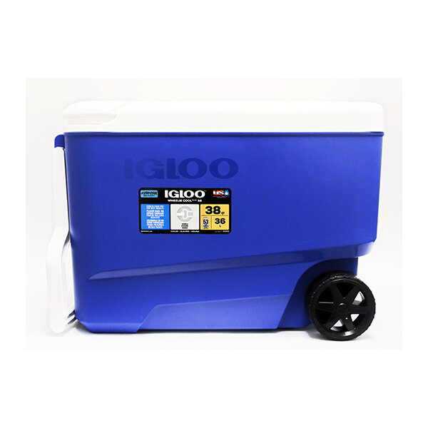 IGLOO WHEELIE COOLER BLUE 38QT 2CT