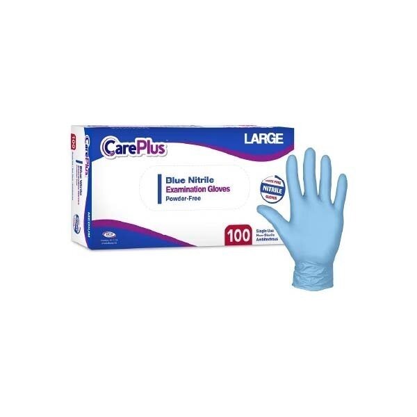 CAREPLUS VINYL GLOVES POWDER FREE LARGE 10X100CT