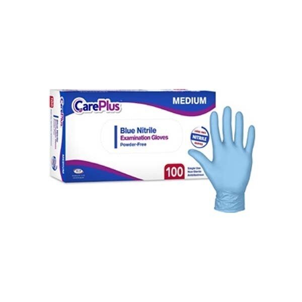 CAREPLUS VINYL GLOVE POWDER FREE MEDIUM  10X100CT