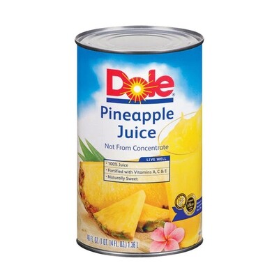 DOLE 100% PINEAPPLE JUICE 12X46OZ