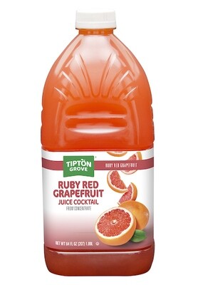 TIPTON GROVE RUBY RED GRAPEFRUIT JUICE 6X64OZ