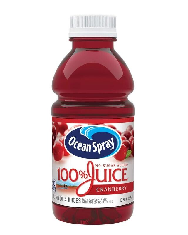 OCEAN SPRAY 100% CRANBERRY JUICE  24X10OZ