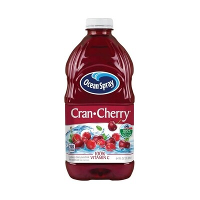OCEAN SPRAY CRANBERRY &amp; CHERRY JUICE 8X64OZ