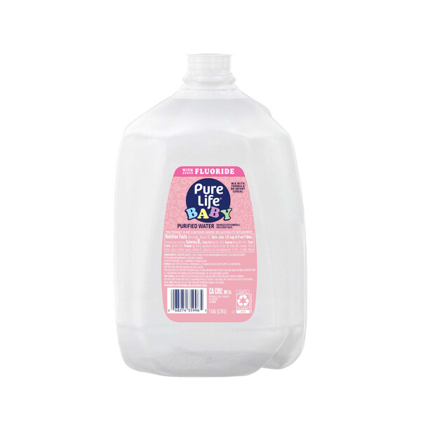 PURE LIFE BABY PURIFIED WATER W/ ADDED FLUORIDE 6X1GAL