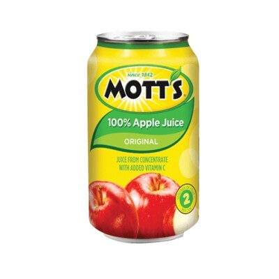 MOTT&#39;S 100% APPLE JUICE 24X11.5OZ