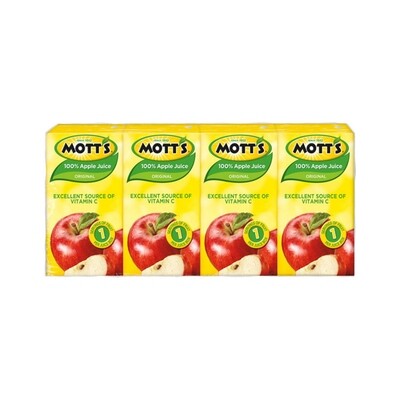 MOTT&#39;S 100% MINI APPLE JUICE 44X4.23OZ
