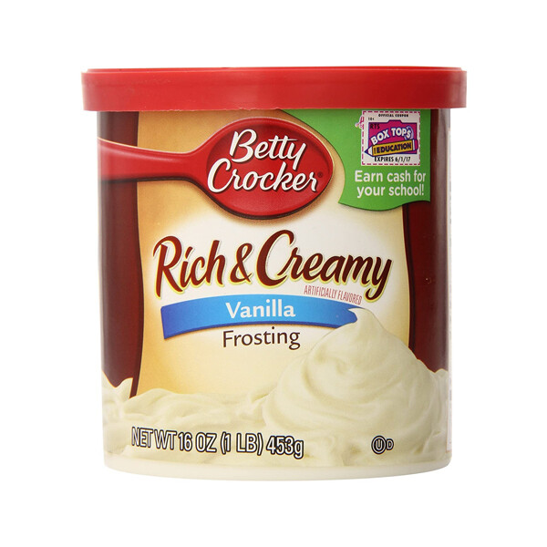BETTY-CROCKER RICH &amp; CREAMY FROSTING VANILLA 8X16OZ