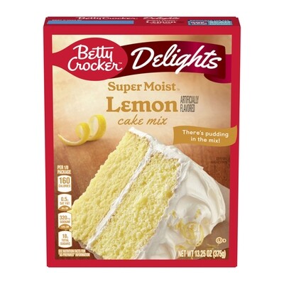 BETTY-CROCKER DELIGHTS SUPER MOIST LEMON CAKE MIX 12X13.25OZ