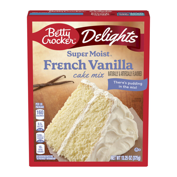 BETTY-CROCKER FAVORITES SUPER MOIST VANILLA CAKE MIX 12X13.25OZ