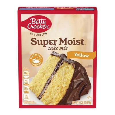 BETTY-CROCKER FAVORITES SUPER MOIST YELLOW CAKE MIX 12X13.25OZ
