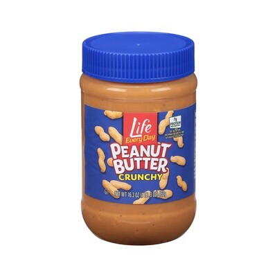 LIFE EVERY DAY CHUNKY PEANUT BUTTER 12X16OZ