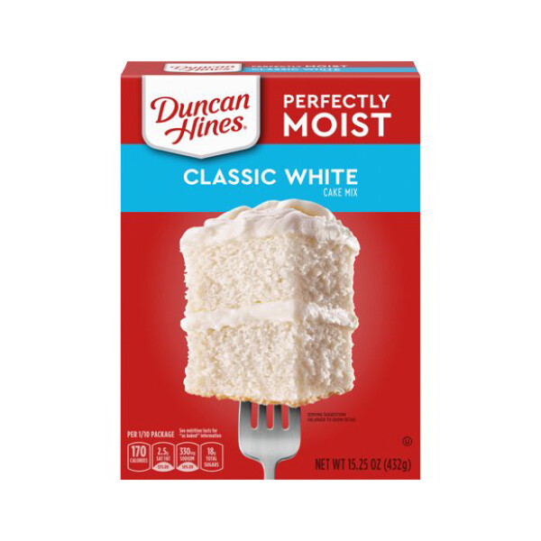 DUNCAN HINES WHITE CAKE MIX 12X15.25OZ