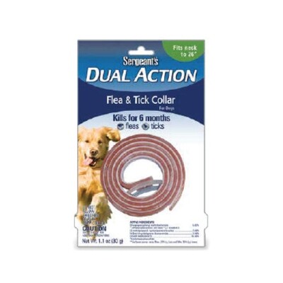 SERGEANT&#39;S DUAL-ACTION F&amp;T COLLAR LARGE DOG 6CT