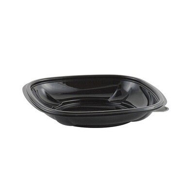 CRYSTAL CLASSICS 7&quot; 12OZ BLACK SQUARE SALAD BOWL 500CT