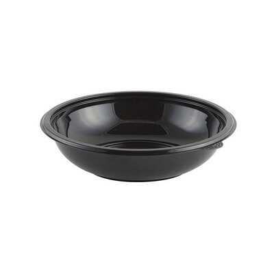 CRYSTAL CLASSICS 8.5&quot; 32OZ BLACK ROUND SALAD BOWL 360CT