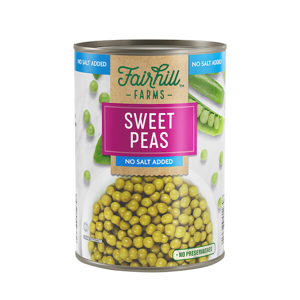 FAIR HILL FARMS NO SALT SWEET PEAS 24X15OZ
