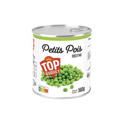TOP BUDGET PETITS POIS TES FINS 12X560G