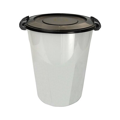 UNITED SOLUTION 24 QUART UTILITY CAN W/ BLACK LID BULK STORAGE CONT. 6X1CT