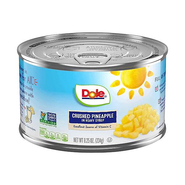 DOLE CRUSHED PINEAPPLE 12X8.25OZ