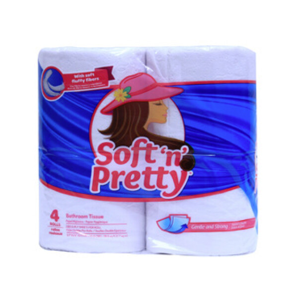 SOFT N PRETTY BATHROOM TISSUE 12X4CT