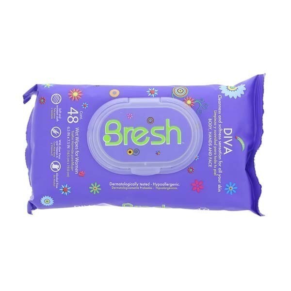 BRESH  WET WIPES FOR WOMEN 3X48CT