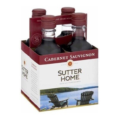 SUTTER HOME CABERNET SAUVIGNON RED WINE 24X187ML