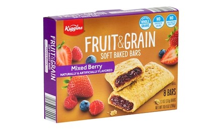 KIGGINS MIXED BERRY SOFT BAKED BARS 12X10.4OZ