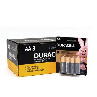 DURACELL 1.5V AA-8 BATTERY 4X12X8CT