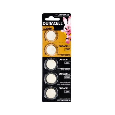 DURACELL 3V CR2016B LITHIUM BATTERY 4X5CT