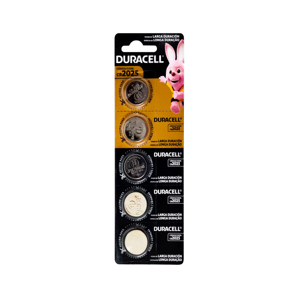 DURACELL 3V CR2025B LITHIUM BATTERY 4X5CT