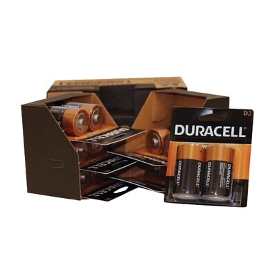 DURACELL 1.5V D-2 BATTERY 8X6X2CT (01279 / 07164)