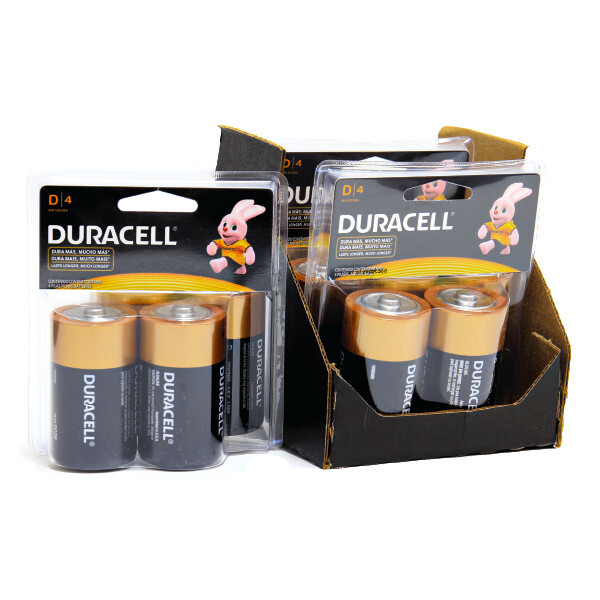 DURACELL 1.5V D-4 BATTERY 6X2X4CT