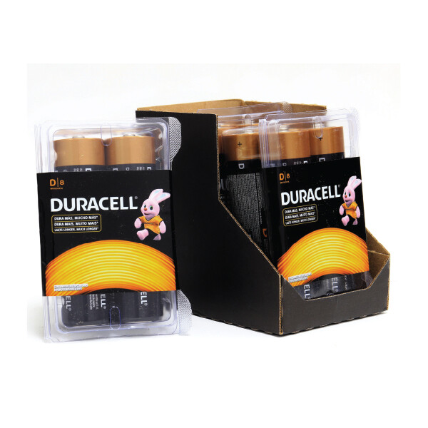 DURACELL 1.5V D-8 BATTERY 6X2X8CT