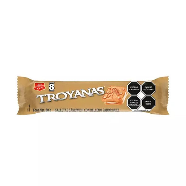 TRES-ESTRELLAS TROYANAS NUEZ BISCUITS 16X80G