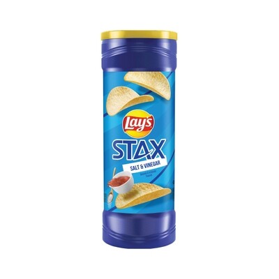 LAY&#39;S STAX POTATO CRISP SALT &amp; VINEGAR 17X5.5OZ