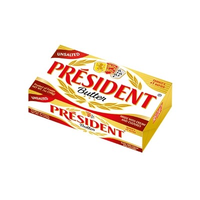 PRESIDENT UNSALTED BUTTER QUARTERS 20/7 OZ (42142)